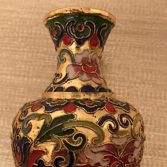 Vintage Cloisonné Colourful Bud Vase - Picture 5 of 6